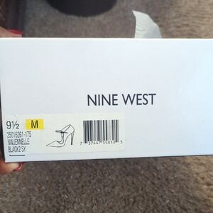 Nine West Black Strappy Heels